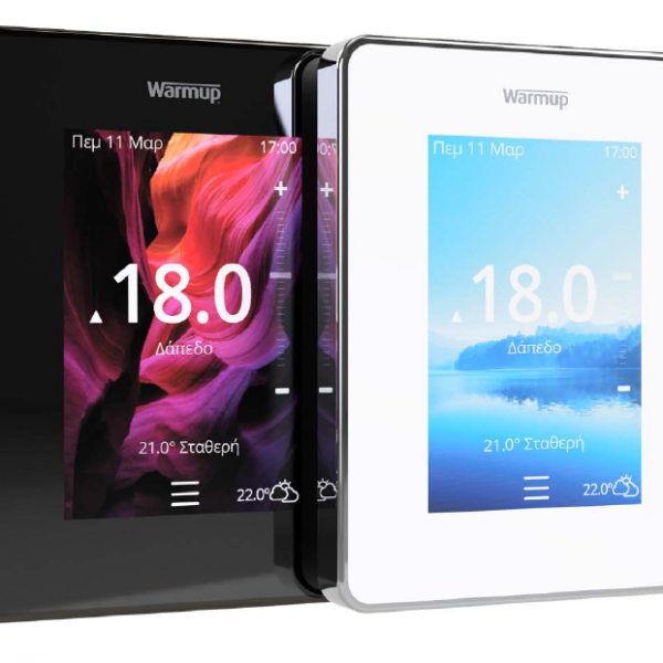 έξυπνος θερμοστάτης wifi warmup 6ie σε άσπρο ή μαύρο χρώμα