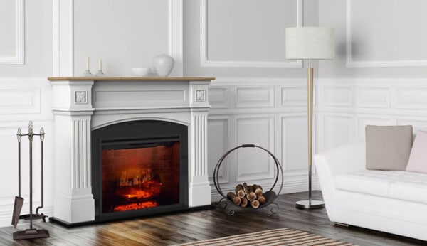 τζάκι δαπέδου ηλεκτρικό, κλασικό με ξύλα και πυρότουβλα, LED τεχνολογία, ιδέες διακόσμησης, dimplex haydn