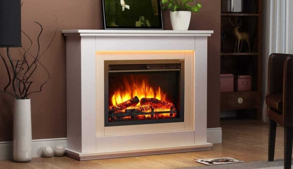 τζάκι ηλεκτρικό δαπέδου, με φωτισμό τεχνολογία LED, κλασσικό σαλόνι, έπιπλα, τηλεόραση, Proteas