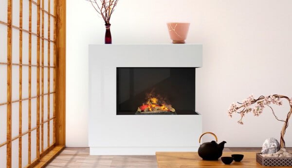 τζάκι δαπέδου ηλεκτρικό, με επένδυση ξύλου, mdf, μοντέρνο, με εστία, ατμού-optimyst