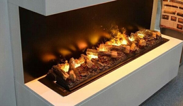 τζάκι ηλεκτρικό, ατμου-optimyst με ξύλα, σε κατασκευη, μοντέρνο καθιστικό, ζεστη ατμοσφαιρα, Dimplex Cassette 1000