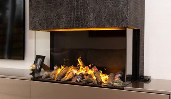 τζάκι ατμού ηλεκτρικό, 3 όψεις, μοντέρνα κατασκευή με ξύλο, εντυπωσιακό design, θέρμανση, ήχος, εφέ, Dimplex 3 step