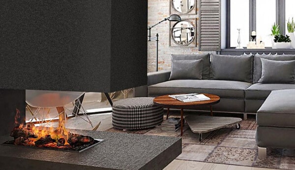 τζάκι εντοιχιζόμενο ηλεκτρικό, ατμου optimyst, κατασκευή σε γυψοσανιδα, καθιστικό, εφέ φλόγας-ήχου Dimplex cassette 500