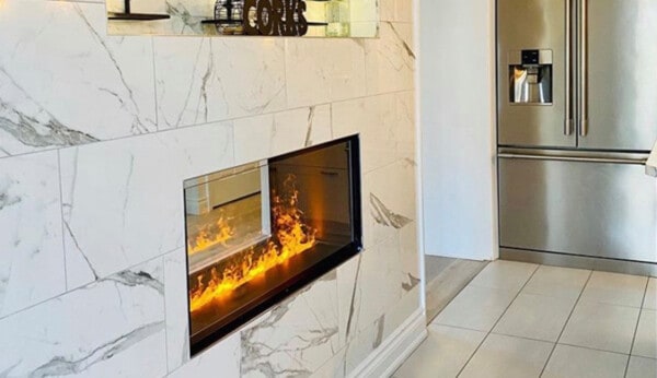 Τζάκι ατμού ηλεκτρικό, διαχωρισμός δωματίων, optimyst, ιδέες διακόσμησης, faber e-matrix