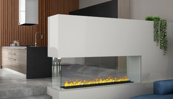 τζάκι ηλεκτρικό, ιδέες-λύσεις για διαχωρισμό δωματίου με γυψοσανίδα σε καθιστικό με μοντέρνα διακόσμηση, Dimplex Cassette 1000