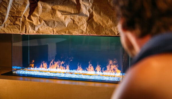 τζάκι ηλεκτρικό, ατμού, με κρυστάλλους, εντοίχιση σε κατασκευή, 1-2-3 όψεις, faber e-matrix 1050-400