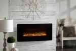Ηλεκτρικό τζάκι Dimplex Winslow 36 με ξύλα στον τοίχο σαλονιού