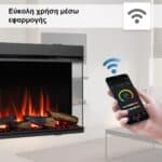 Ηλεκτρικό τζάκι Richen 3D Insert με έλεγχο απομακρυσμένο με wifi / app εφαρμογή για κινητό smart