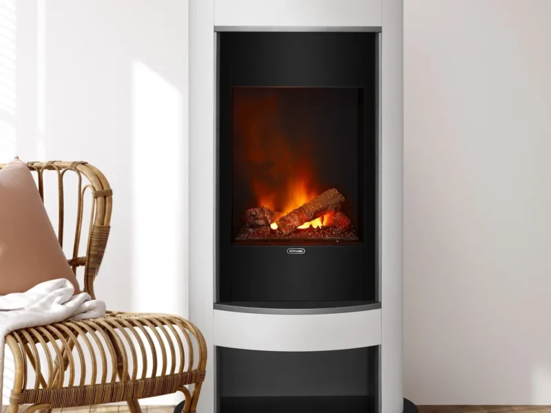 τζάκι ατμού σόμπα νορβηγικό στυλ Dimplex Verti white