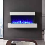 Ηλεκτρικό τζάκι τοίχου IRIS με ξύλινη επένδυση