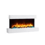 Ηλεκτρικό τζάκι τοίχου IRIS με ξύλινη επένδυση και εφέ φλόγας