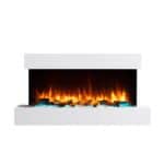 Ηλεκτρικό τζάκι τοίχου IRIS με ξύλινη επένδυση όψη μπροστά