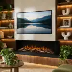 ηλεκτρικό τζάκι LCD HD Opti-V Dimplex Visage με ρεαλιστικά ξύλα
