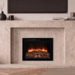 ηλεκτρικό τζάκι Dimplex_Spark 26 εντοιχισμένο στο σαλόνι